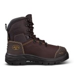 BOOT STEEL TOE 65-490 CAUSTIC NITRILE BUMP CAP L/UP BROWN SZ 6.5 OLIVER