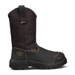 BOOT STEEL TOE 65-493 CAUSTIC NITRILE BUMP CAP PULL ON BROWN SZ 11.5 OLIVER