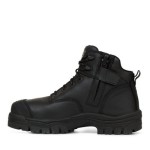 SAFETY BOOTS HIKER 130MM LACE UP SIDE ZIP COMP TOE BLACK SZ 5 45-640Z OLIVER