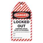 DANGER LOCKED OUT CONFINED SPACE ENTRY IN PROGRESS TUFFA TAGS