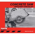 CONCRETE SAW PRESTART CHECKLIST BOOKS