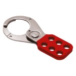 VINYL COATED HASP 38MM RED 6 HOLES