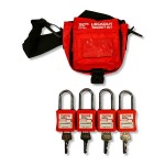 PADLOCK BELT POUCH WITH LOCKS (RED LOCKS)– LK08