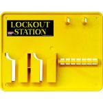 ONE PIECE OPEN LOCKOUT STATION FOR 7 LOCKS (UNFILLED)