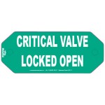 CRITICAL VALVE LOCKED OPEN TUFFA TAGS
