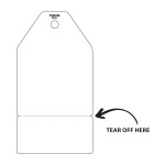 WHITE PLAIN TUFFA TAGS 150MM X 80MM (TEAR OFF SECTION)