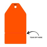 ORANGE PLAIN TUFFA TAGS 150MM X 80MM (TEAR OFF SECTION)