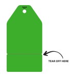 GREEN PLAIN TUFFA TAGS 150MM X 80MM (TEAR OFF SECTION)