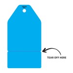 BLUE PLAIN TUFFA TAGS 150MM X 80MM (TEAR OFF SECTION)