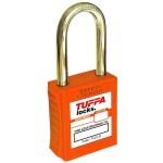 TUFFA SAFETY LOCKS STEEL SHACKLE (ORANGE)